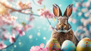 AI Wallpaper Featuring Adorable Easter Bunny Designs