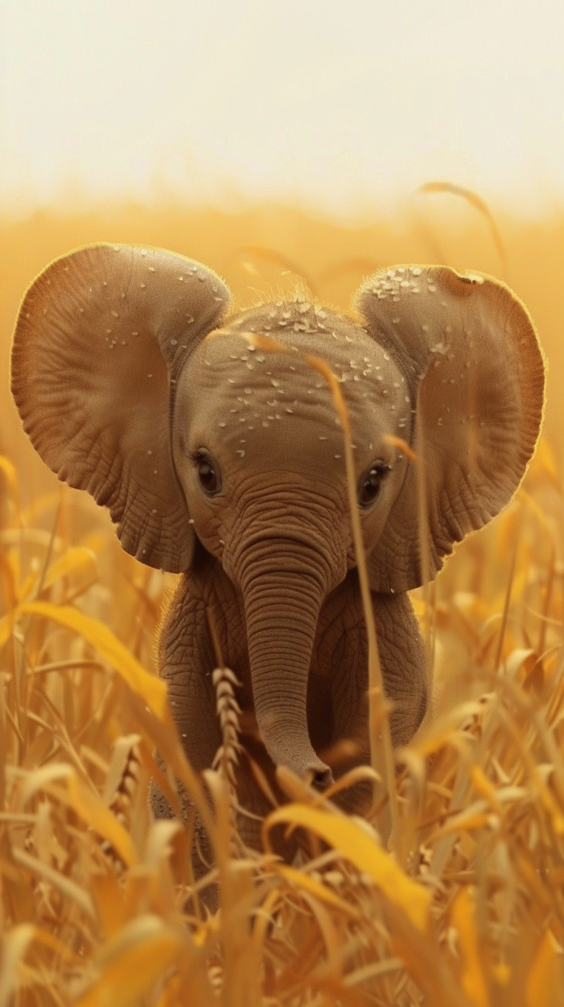 Adorable Cartoon Elephant Image for Android Phones