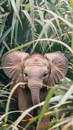 Download Free Cute Elephant Kid Digital Background