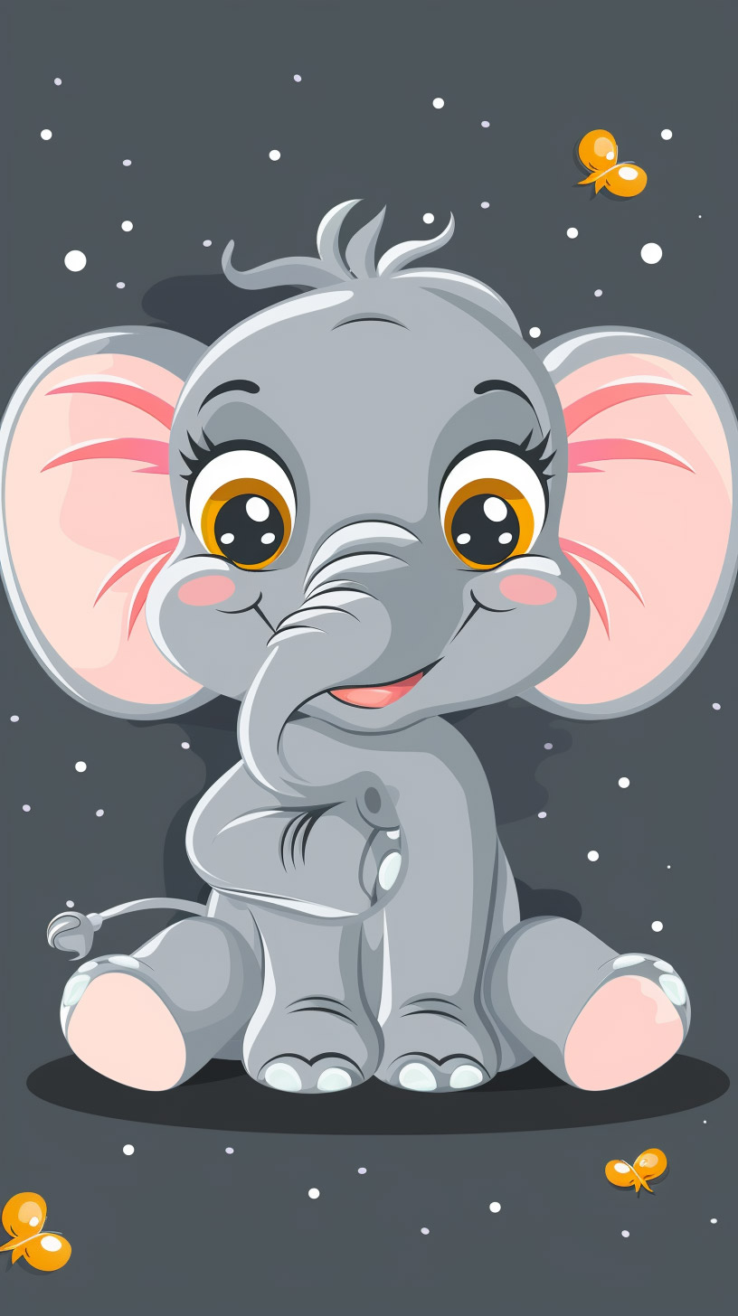 Download Free Cute Elephant Pictures for 9:16 Screens