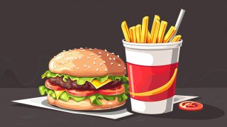 Ultra HD Wallpaper of Cute Fast Food Items