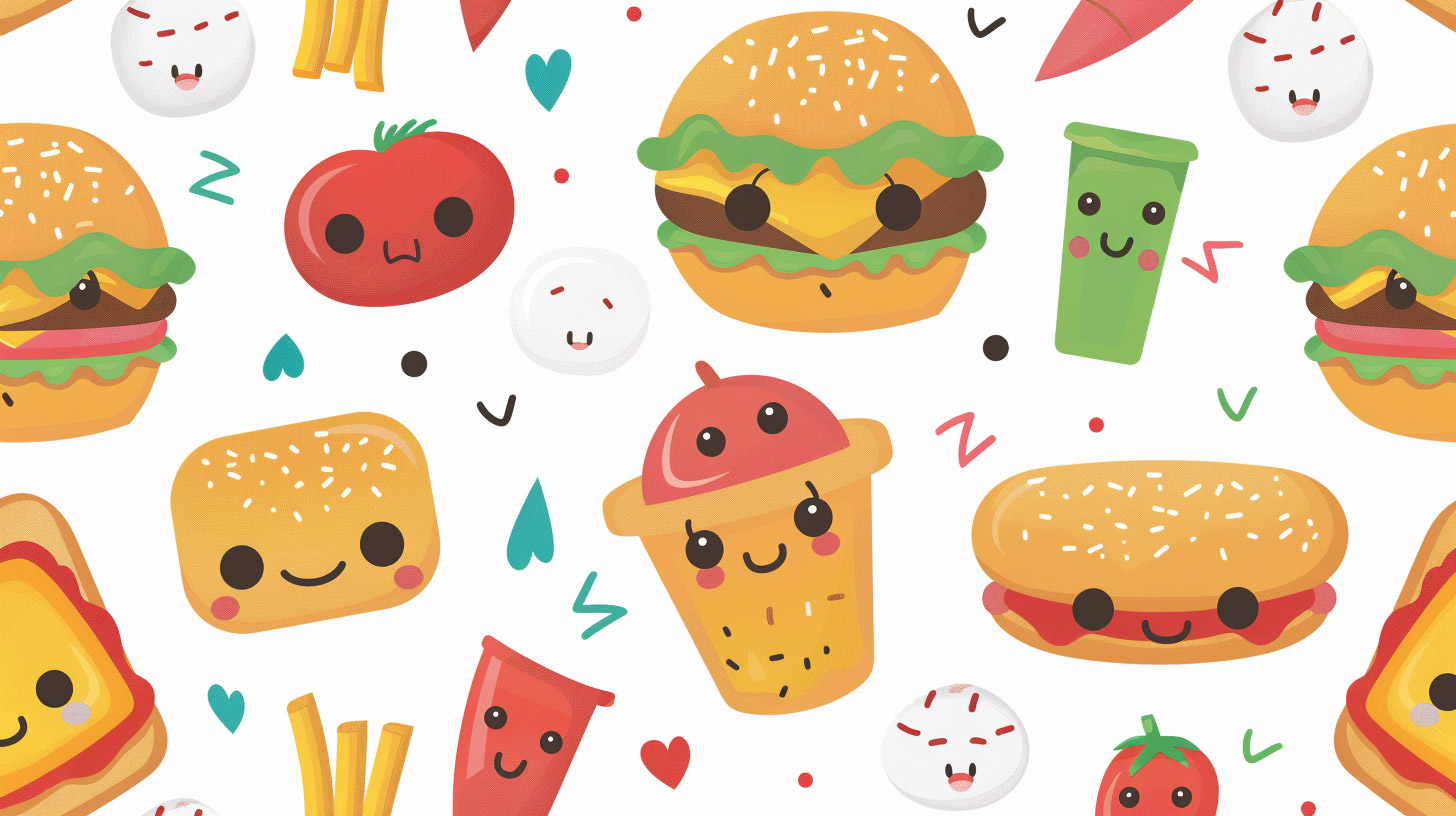 AI Wallpaper Featuring Charming Fast Food Images