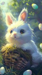 Charming Easter Bunny Images for Girls' Phones