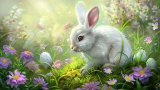 Girly Easter Bunny Stock Photos for Your Desktop Background