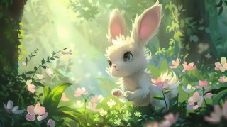 Free AI Wallpaper for Easter: Adorable Bunny Designs