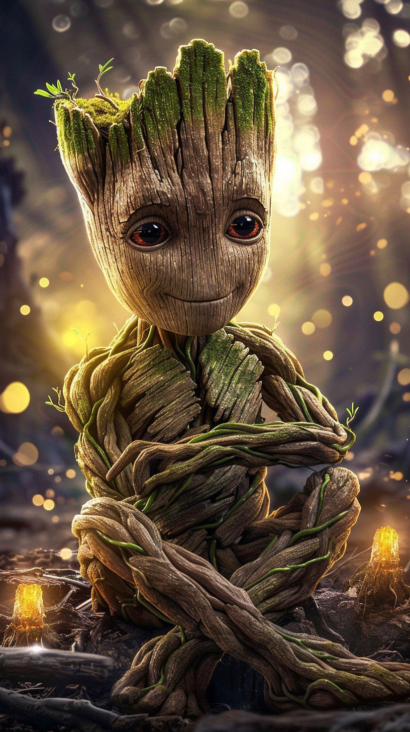 Cute I Am Groot HD Mobile Wallpaper for iPhone