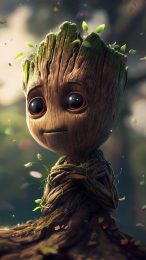 Stylish Cute I Am Groot Background for Your Mobile Screen