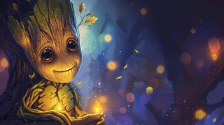 Cute I Am Groot Wallpaper in Ultra HD 4K