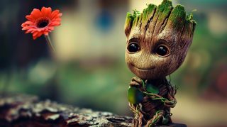 Free Wallpaper for Desktop - I Am Groot Theme