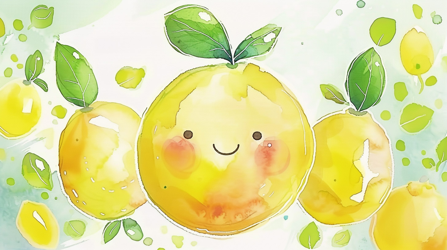 Free AI Wallpaper Featuring Adorable Lemons in Ultra HD