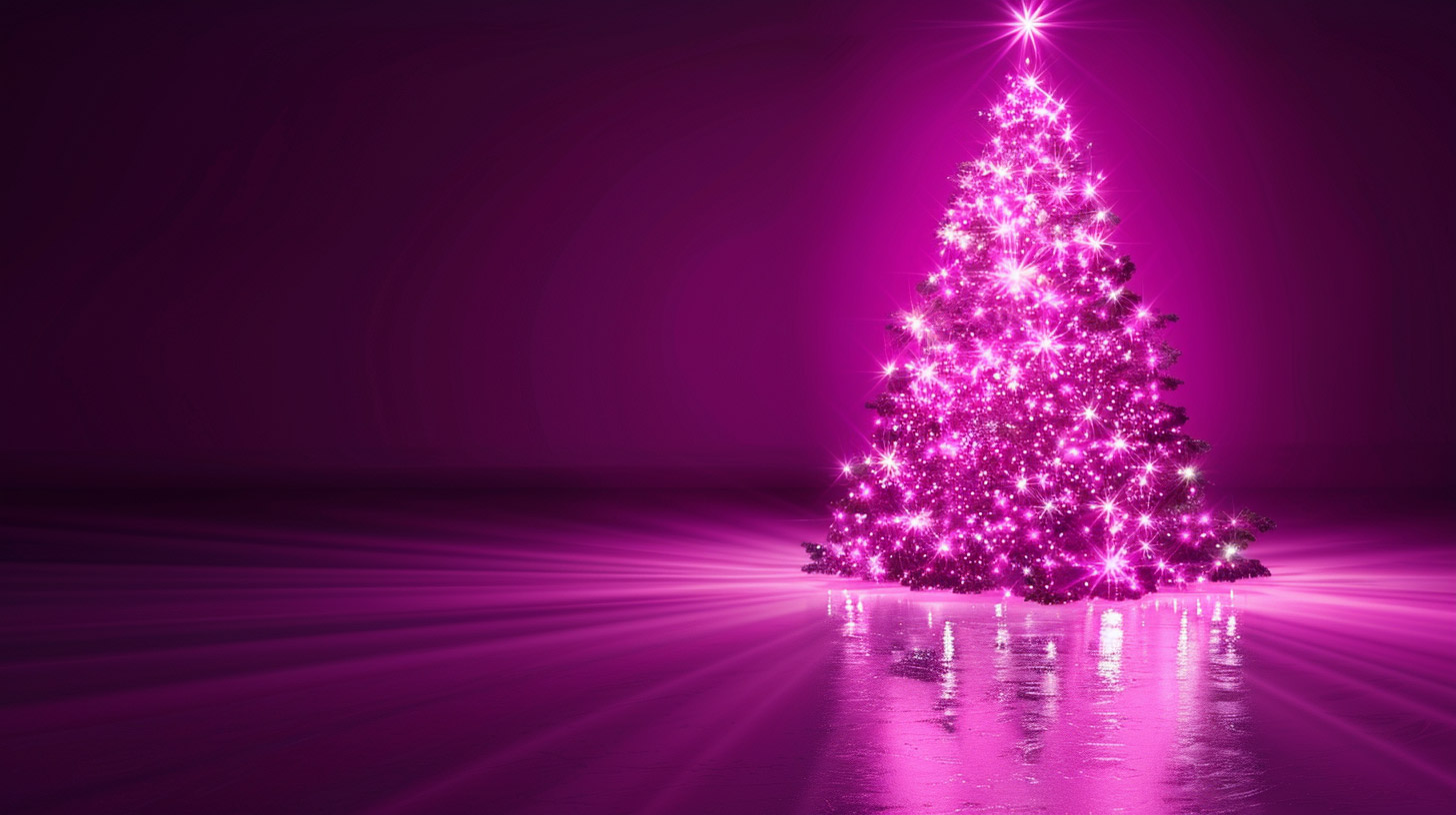 Cute Pink Christmas Tree Images for Elegant Desk Decor