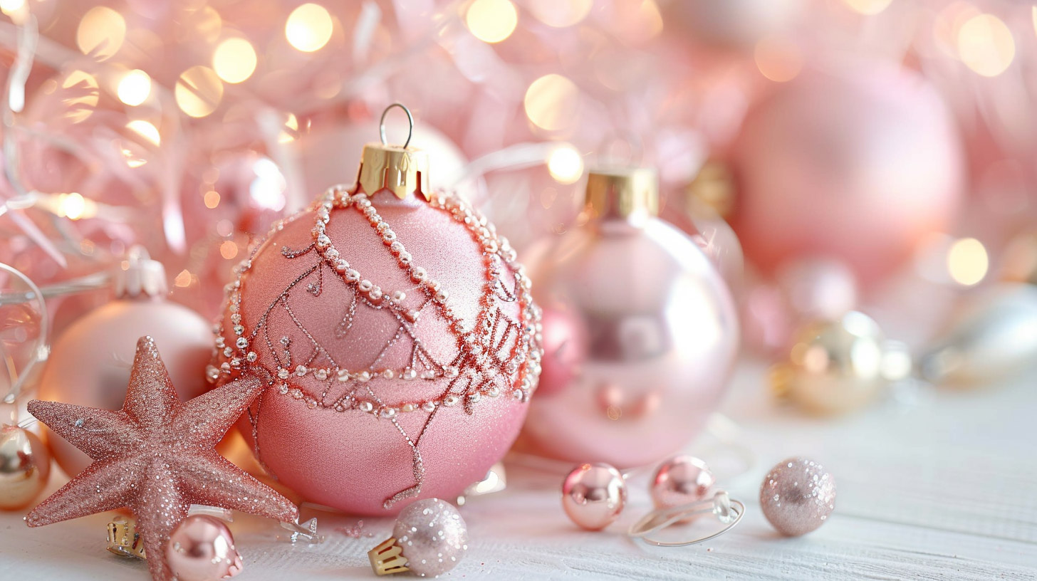 Cute Pink Christmas Tree Wallpaper for Your Desktop Background