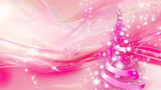 Vibrant Cute Pink Christmas Tree PC Wallpapers