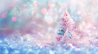 Charming Cute Pink Christmas Tree HD Wallpapers