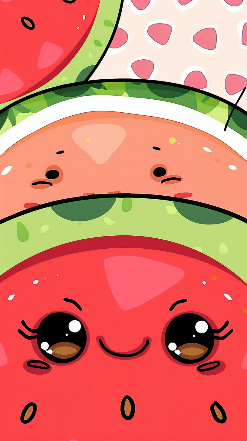 Charming Watermelon Digital Images for Mobile Screens