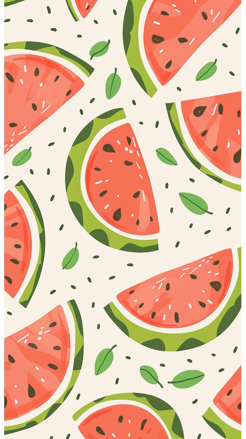 Refreshing Watermelon Backgrounds for iPhone 9:16 Screens