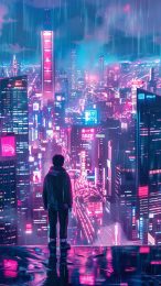 Transform Your Mobile with Cyberpunk Photo Wallpapers