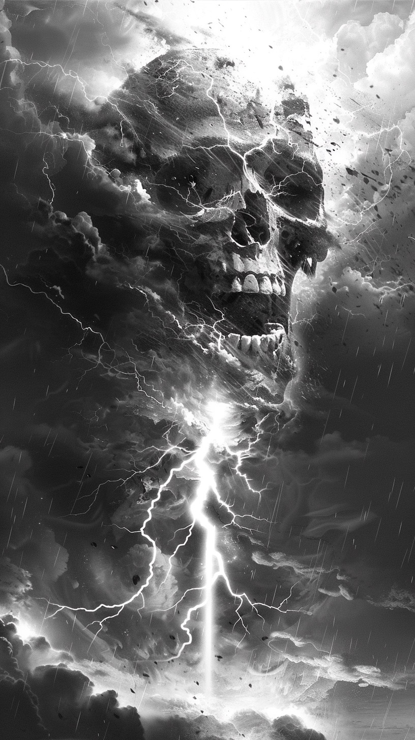 Dark Evil Skull HD Mobile Wallpaper for iPhone