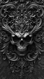 Dark Evil Skull Digital Background for Android Users