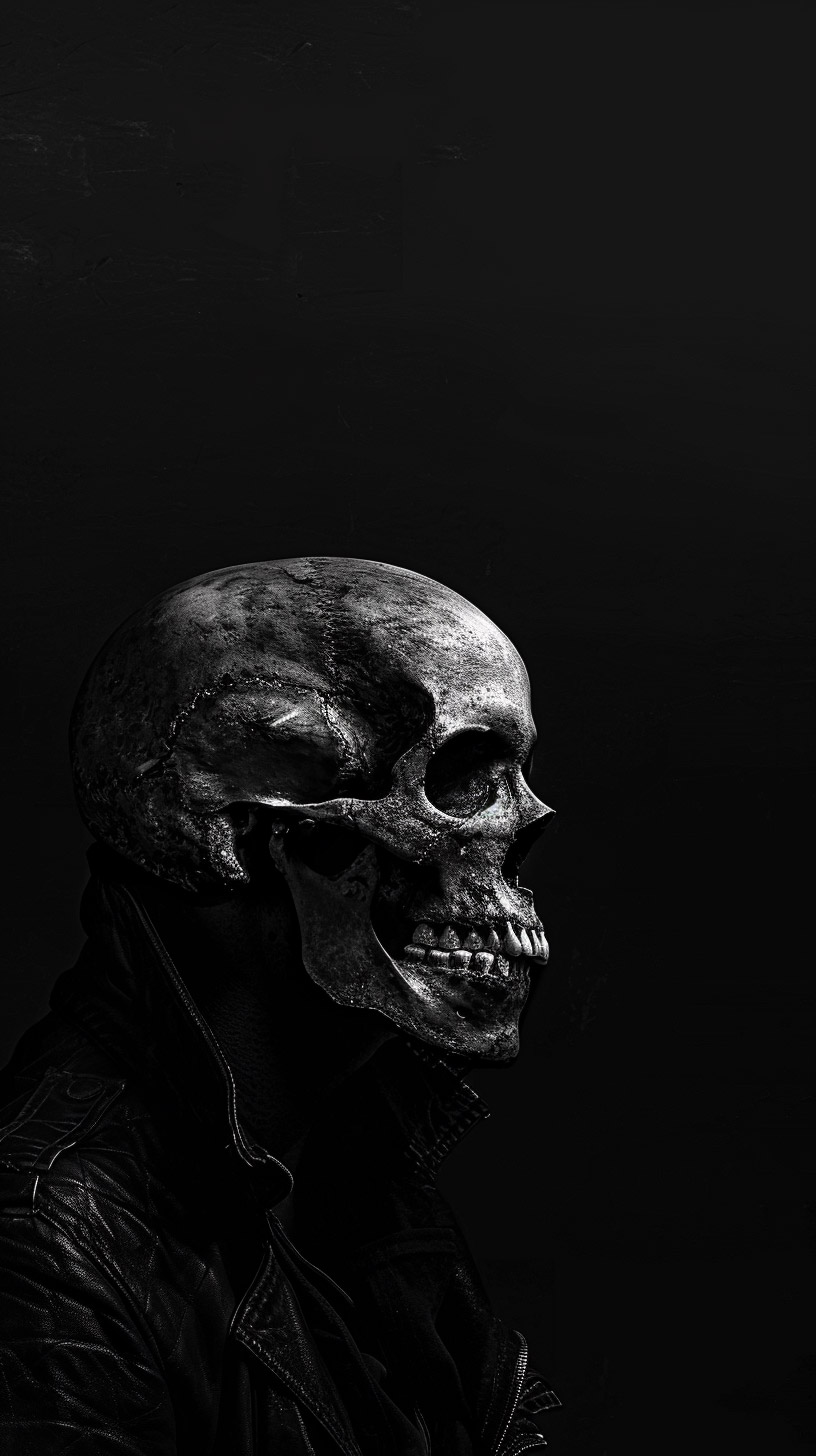 Unique Dark Skull Mobile Wallpaper for Your Device