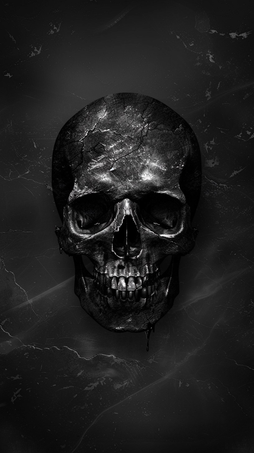 Creepy Dark Skull Mobile Wallpaper: Free Download