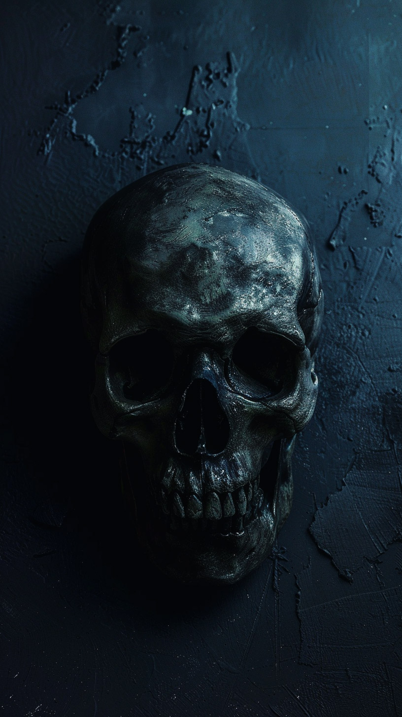 Mobile Wallpaper: Dark Skull Aesthetic for iPhone