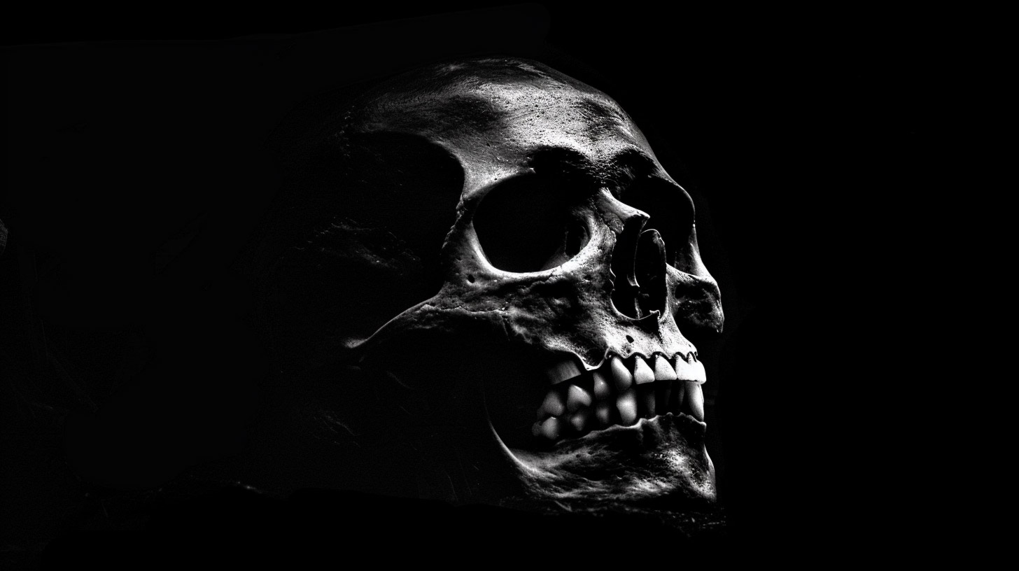 Captivating Evil Skull Digital Background for PCs