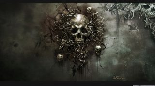 Stunning 1920x1080 Dark Evil Skull HD Wallpaper