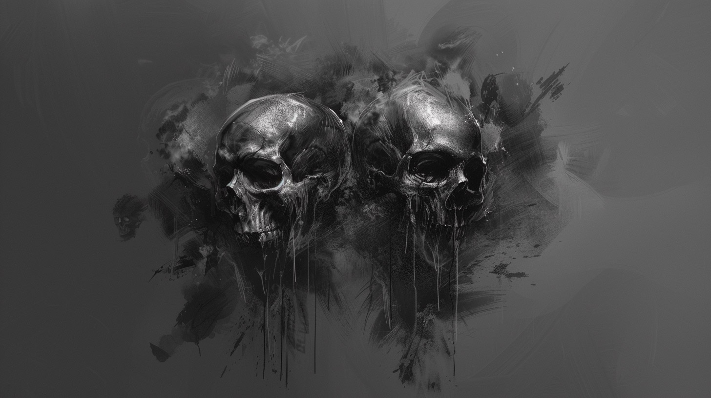 Dramatic Skulls and Evil: Free Ultra HD Wallpaper