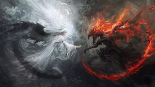 Stunning Demon and Angel HD Wallpaper for Desktop