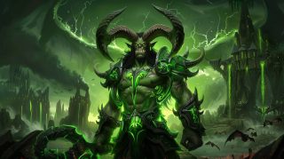 Free AI Wallpaper: Demon Hunter Digital Background