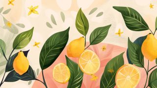 Vibrant Summer Lemon AI Wallpaper for Desktop