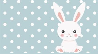 Cute Pastel Bunny: Ultra HD 4K Background Images