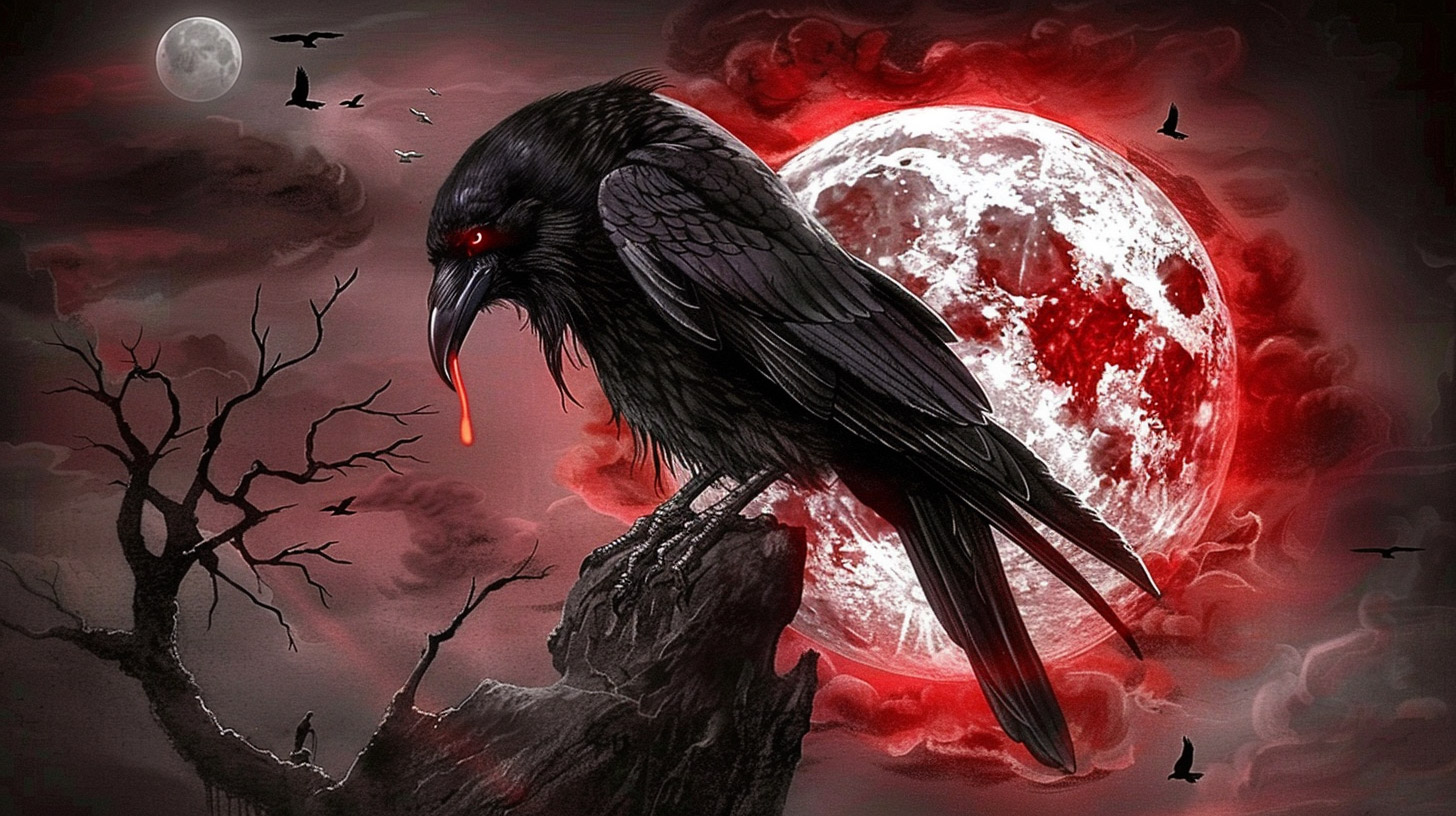 AI Wallpaper: Evil Crow Skull Live Wallpaper for Desktop