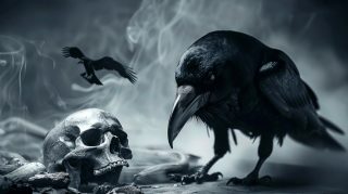 PC Wallpapers: Enchanting Evil Crow Skull Designs