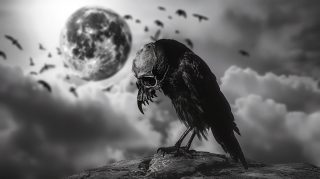 Ultra HD Evil Crow Skull Wallpaper for PC Background