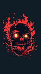 Mobile Wallpaper of Evil Skull: Download Now for Free