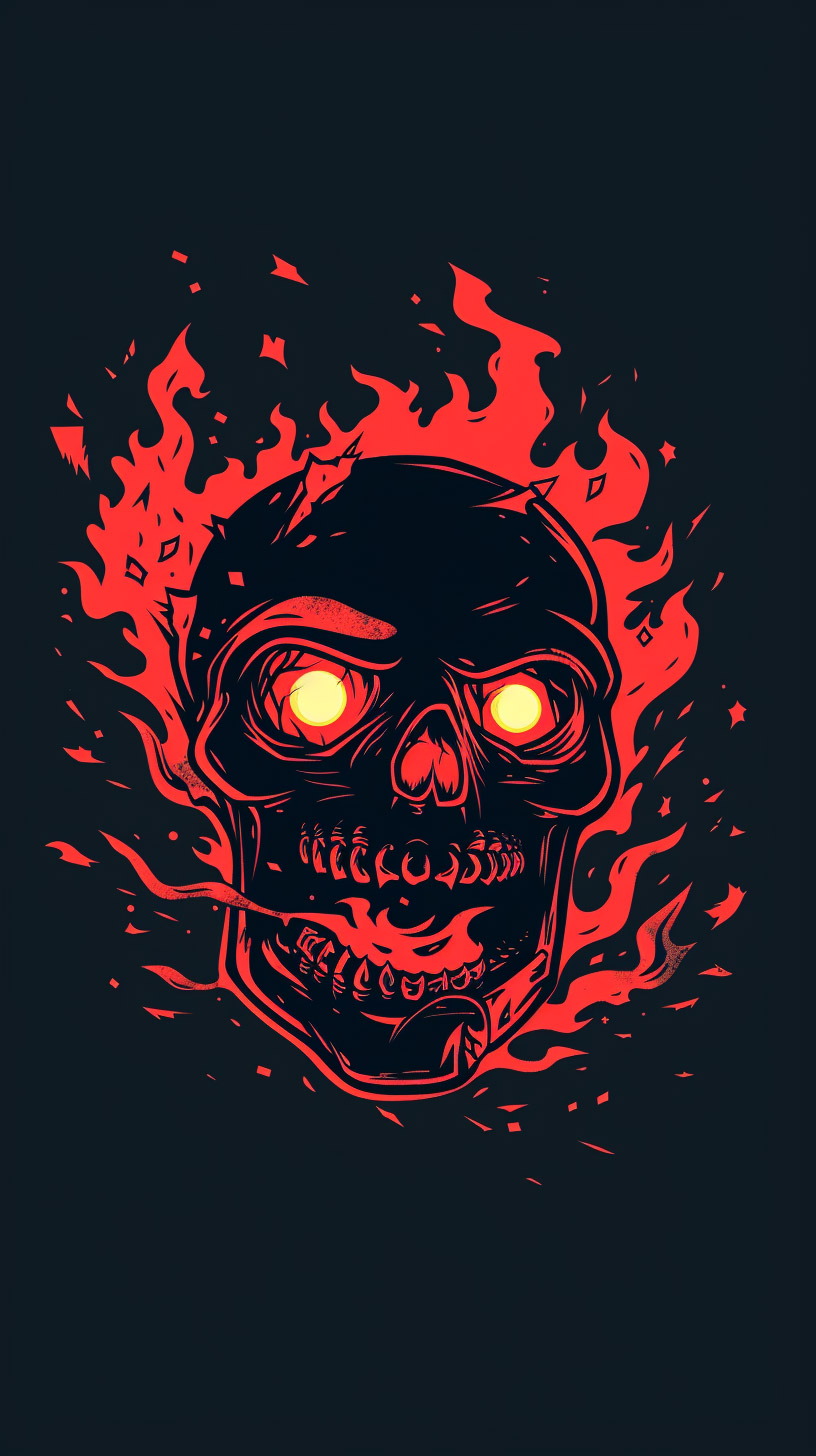 Mobile Wallpaper of Evil Skull: Download Now for Free