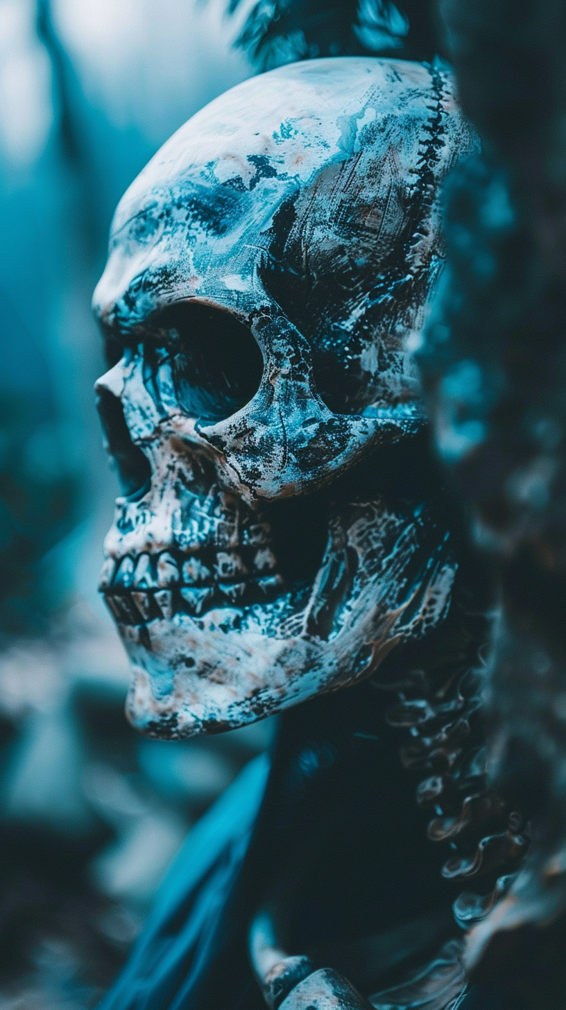 Spooky Skull Mobile Wallpaper for iPhone and Android