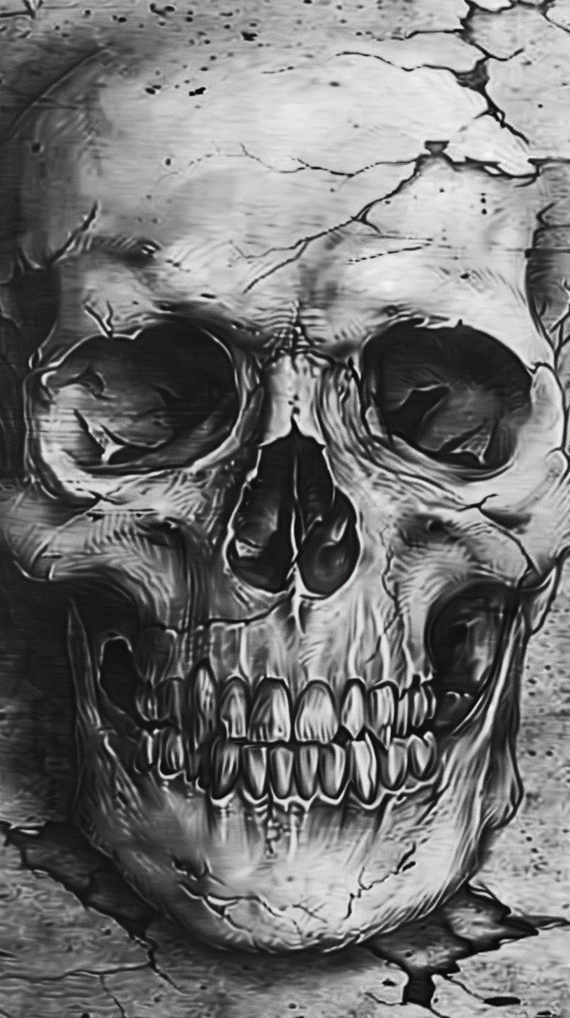 Sinister Skull Digital Backgrounds for iPhone Users