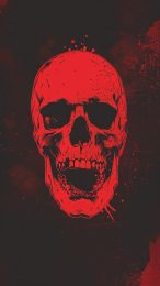 Spooky Evil Skull Digital Background in 9:16 Ratio