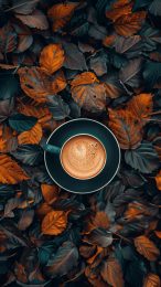 Digital Background: Fall Coffee Images for iPhone