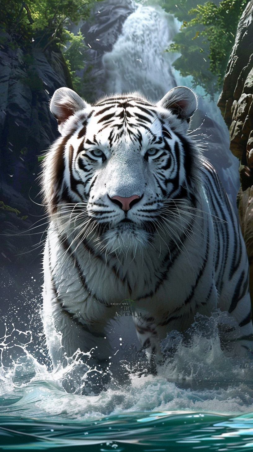 Download Free White Tiger Mobile Wallpaper in 9:16