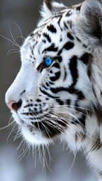 Stunning White Tiger HD Mobile Wallpaper for iPhone