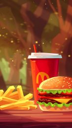 Digital Fast Food Cartoon Pictures for Smartphone Users