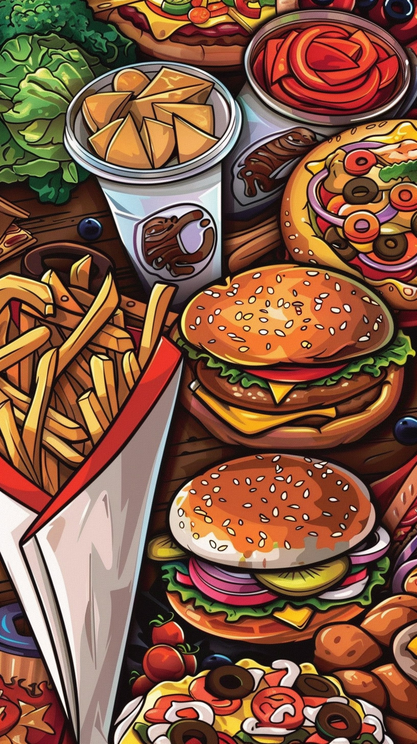 Unique Fast Food-Themed Wallpapers for Your Phone