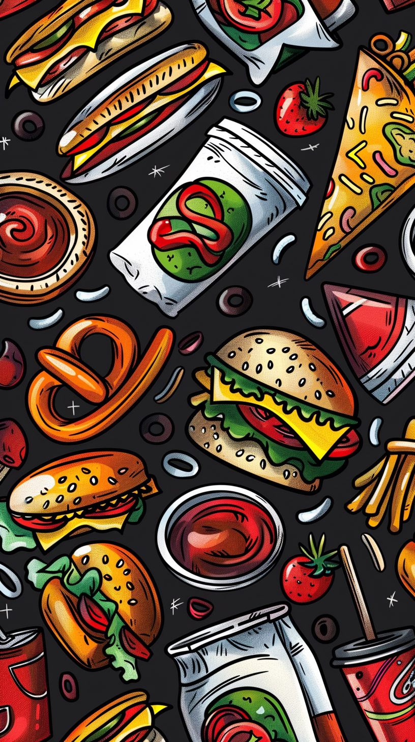 Fast-Food Cartoon Photos Perfect for Your Mobile Screen