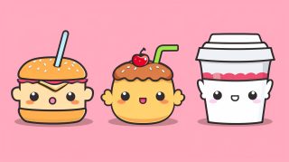 AI Wallpaper: Fun Fast Food Cartoon Desktop Images