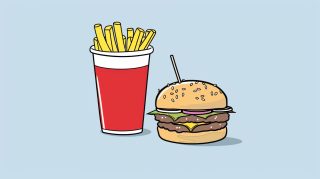 8K Fast Food Cartoon Digital Background for Your PC