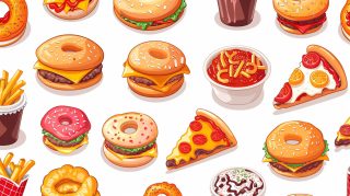 Colorful Fast Food Cartoon HD Wallpapers: Download Now